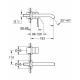 Essence Mitigeur monocommande 2 trous lavabo Taille M Hard Graphite Brossé