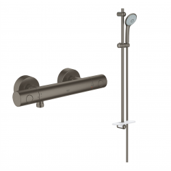 Ensemble de douche thermostatique, Hard Graphite Brossé