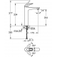 Mitigeur lavabo Eurostyle XL, Chrome