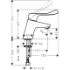Focus Care 70 Mitigeur lavabo sans tirette ni vidage avec poignée extra longue