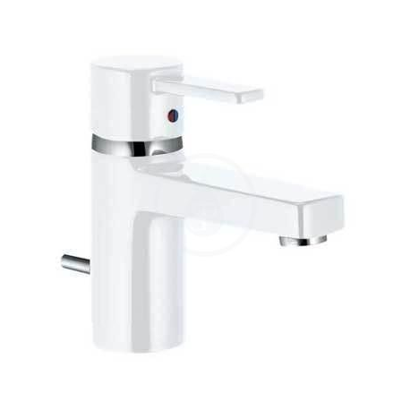 Kludi Zenta 382509175 Robinet mitigeur monocommande pour lavabo DN 10 Chrome/blanc