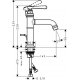 Mitigeur lavabo 100 avec tirette et vidage (16515000)