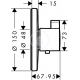 Ecostat S Set de finition pour mitigeur thermostatique S encastré haut débit, chromé (15756000)