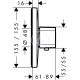 Ecostat E Set de finition pour mitigeur thermostatique E encastré haut débit, chromé (15706000)