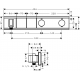 RainSelect Module thermostatique RainSelect encastré avec 2 fonctions, blanc/chromé (15355400)