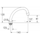 Bec tubulaire Orientable avec butée femelle 3/4", Chromé (13076000)