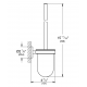 Brosse WC & support Essentials, Supersteel