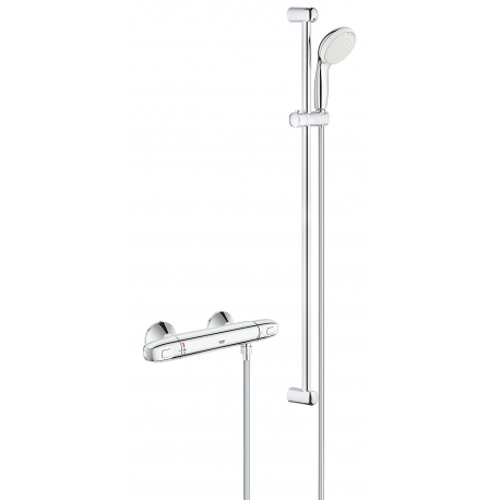 Ensemble de douche thermostatique Grohtherm 1000 1/2, Chrome