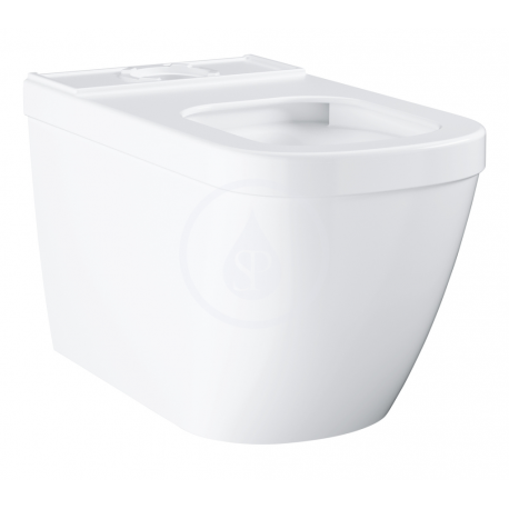 Cuvette WC à poser Euro Ceramic Triple Vortex, Blanc Alpin