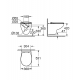 WC suspendu Bau Ceramic sans bride abattant frein de chute, Blanc Alpin