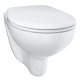 WC suspendu Bau Ceramic sans bride abattant frein de chute, Blanc Alpin