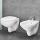 WC suspendu Bau Ceramic sans bride abattant frein de chute, Blanc Alpin
