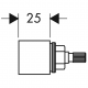 Rallonge 25 mm pour robinet d’arrêt Trio/Quattro (92990000)