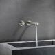 UNO Mitigeur lavabo Select encastré mural, bec 220mm, bonde à écoulement libre, nickel brossé (45113820)
