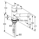 Robinet mitigeur monocommande extensible pour évier DN 8 de Kludi (339310575)