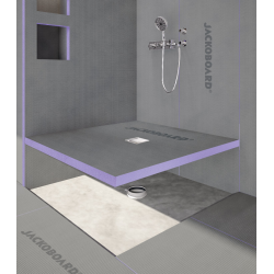 Receveur de douche Jackoboard à carreler Aqua centré 100x100 - 40mm