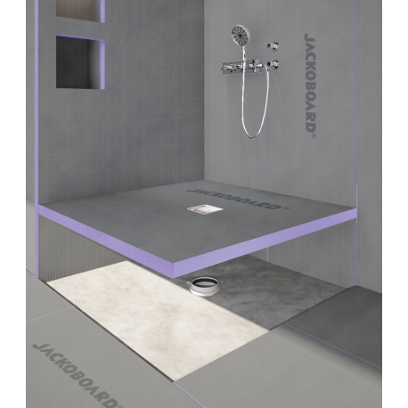 Receveur de douche Jackoboard à carreler Aqua centré 100x100 - 40mm