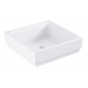 Cube Céramique - Lavabo sans trop-plein, 400x400 mm, PureGuard, blanc alpin