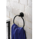 Porte serviette anneau DARK en laiton noir 17x 19,5x 5,5cm / ø 15cm (XB402)
