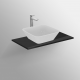Vasque à poser 130 x 400 x 400 mm, avec Ideal Plus, Blanc (E0347MA)