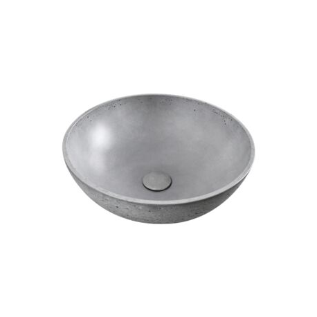 Vasque à poser ronde grise en béton ciré 42cm (CEM4242S)