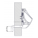Urinoir céramique avec radar intégré invisible pour rinçage automatique 24V (SLP 74RS) + Télécommande (SLD 04)
