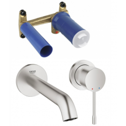 Mitigeur lavabo encastré & corps d'encastrement Essence, Supersteel