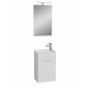 MEUBLE SDB AVEC MIROIR, LAVABO ET LED 39x61x28 BLANC