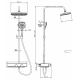 Swiss Aqua Technologies colonne de douche avec mitigeur thermostatique et tête de douche XXL 287mm, blanc / chrome