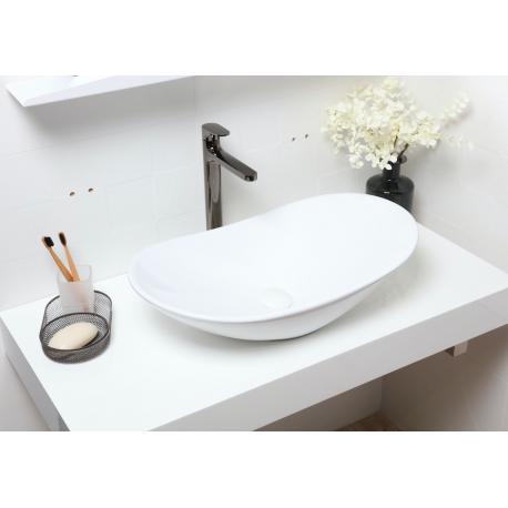 Swiss Aqua Technologies Vasque à poser Infinitio 61,5 x 36 x 15,5 cm sans trop-plein, blanc (SATINF61536)