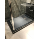 Receveur de douche 120x80cm SIKOSTONE noir, en marbre coulé