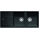 Blanco ZIA 8 S Evier en composite de granit SILGRANIT PuraDur double bac avec égouttoir, anthracite
