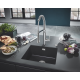 Evier de Cuisine K700 à encastrer par dessous Quartz Noir Granite 533 x 457 (31654AP0)