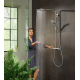 Raindance Select S Colonne de douche 240 1jet PowderRain avec mitigeur thermostatique noir mat (27633670)