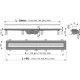 Drain de douche simple pour grilles perforées 65 x 14,5 x 8 cm (CPZ9-650M)