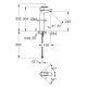 Bauloop mitigeur monocommande lavabo taille XL, Chrome (23764001)