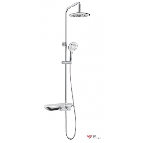 Douche SAT avec mitigeur thermostatique blanc / chrome