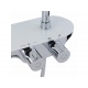 Douche SAT avec mitigeur thermostatique blanc / chrome