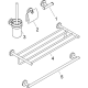 Logis Universal Set de 5 accessoires de salle de bain