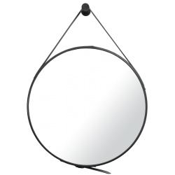 Miroir NATUREL rond noir 50 x 50cm (ZREM50C)
