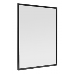 Miroir Oxo Naturel dans cadre noir, 60x80 cm, ALUZ6080C