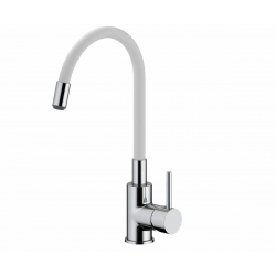 Mitigeur d'evier S-line Pro avec suspension en silicone blanc / chrome