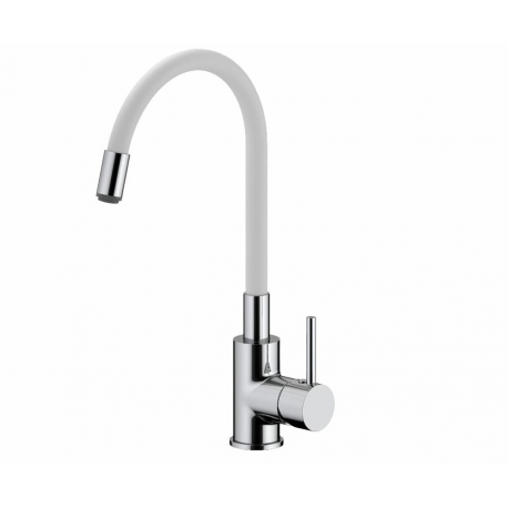 Mitigeur d'evier S-line Pro avec suspension en silicone blanc / chrome