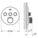 Grotherm Smartcontrol Thermostatique pour installation encastrée 3 sorties, Cool Sunrise brossé (29121GN0)